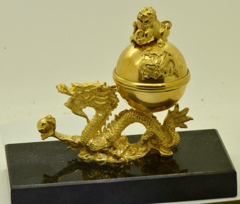 Antik kinesisk kant Fusee Dragon Fu Dog skrivbords Antik kinesisk kant Fusee Dragon Fu Dog skrivbords
