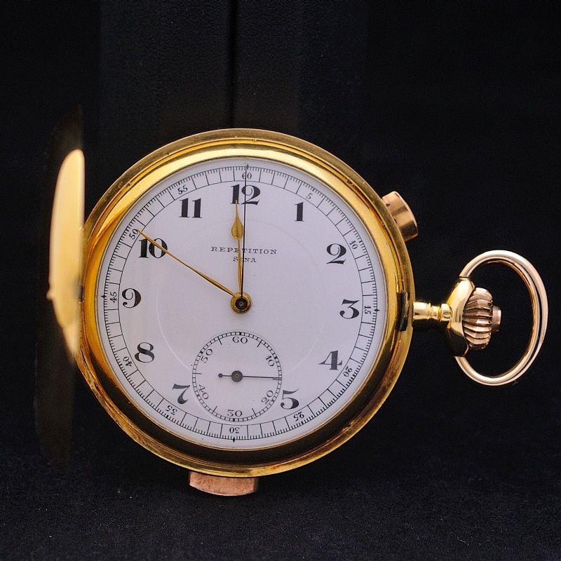 Repetition Sina Pocket Chronograph Vintage 18 KT G